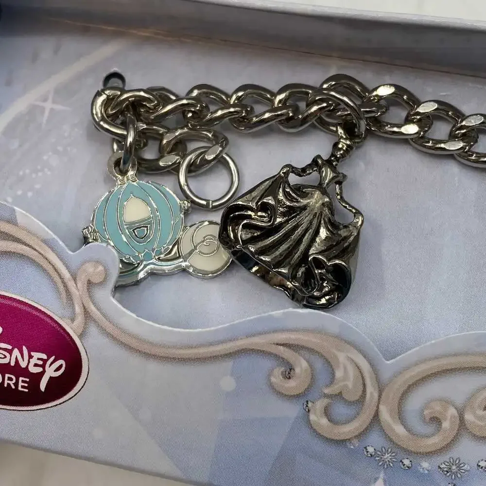 Disney Silver Cinderella Charm Bracelet | Kids OS Regular